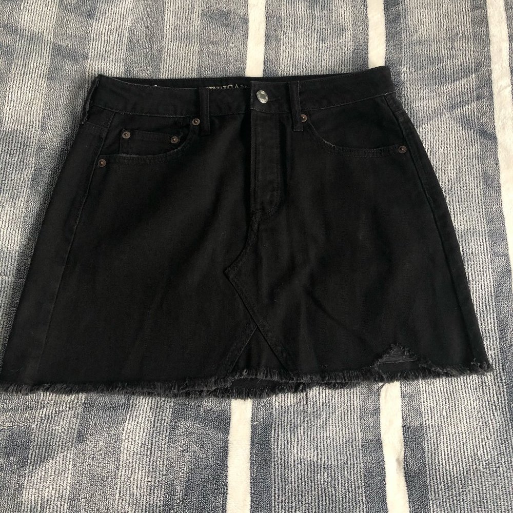 AE black denim skirt - Picture 2 of 7